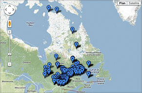 Carte interactive: le Québec en chansons (L'Actualité)